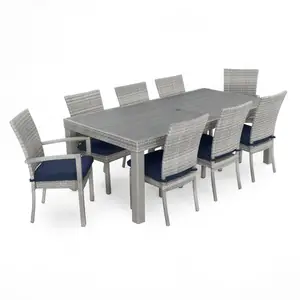 Eettafel Set Rotan Weven Outdoor Stoel Goedkope Terrasmeubilair