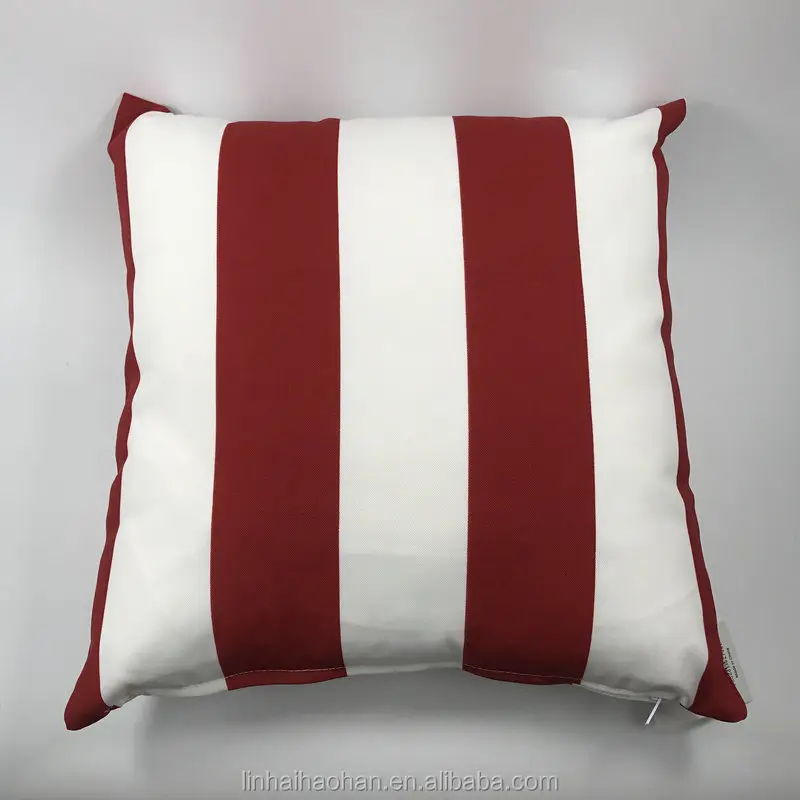 Decorative Throw Pillow Stripe Square Indoor Outdoor Multi-Color Water Resistant Pillow