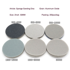 <span class=keywords><strong>Carta</strong></span> <span class=keywords><strong>vetrata</strong></span> in schiuma di spugna da 2 pollici 50MM a 300 3000 con gancio e passante per levigatura per lucidare e macinare gli accessori degli utensili elettrici - Product Image 2