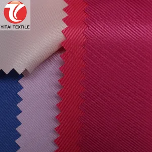 Tissu en twill de taffetas 100 % polyester 230t 272t imperméable ou résistant à l'eau avec revêtement en PU PVC pour doublure - Product Image 1
