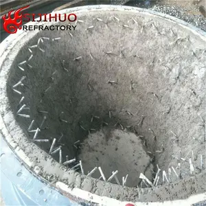 Castable Refractory Supplier 2018 Aluminum Melting Furnace Pouring Pot Use Refractory Castable Cement