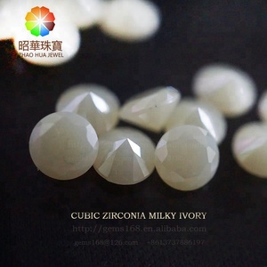 CUBIC ZIRCONIA <span class=keywords><strong>MILKY</strong></span> IVORYラウンドルーズジェムストーン - Product Image 4