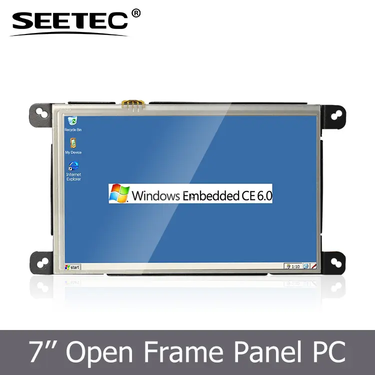 7 polegadas touchscreen 400cd/m2 de brilho WinCE sistema Linux RS232 RS485 porta high end Painel Industrial PCs
