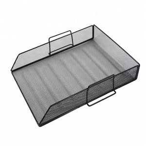 Văn Phòng Cung Cấp Đen Kim Loại Dây Lưới 3 Lớp Có Thể Tháo Rời Khay Tập Tin - Product Image 3
