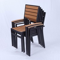 Chaise en bois de teck contreplaqué et aluminium résistante aux UV pour l'extérieur et le jardin, vente en gros