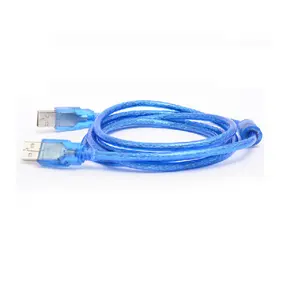 Super high speed blue 1.5m usb2.0 data cord male to male usb extension cable adapter