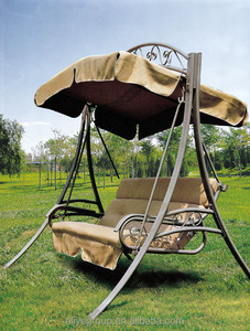 Muebles de Exterior Modernos y Acogedores de Lujo, <span class=keywords><strong>Silla</strong></span> <span class=keywords><strong>Colgante</strong></span> de Exterior de 3 Plazas para Adultos con Toldo - Product Image 4