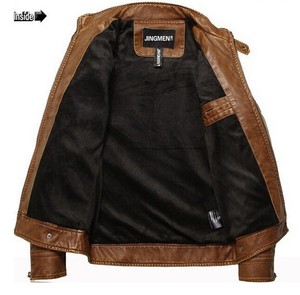 OEM di vendita calda degli uomini di Modo Cappotti Giacche In <span class=keywords><strong>Pelle</strong></span> Lavata In <span class=keywords><strong>Pelle</strong></span> <span class=keywords><strong>Moto</strong></span> Cappotto - Product Image 6