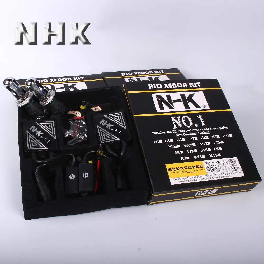 NHK N-K K1 Harga Yang Kompetitif HID Xenon Kit H1/H3/H4/H7/H8/H9/h11/9005/9006/9012/D2H 3000K/4300K/5500K/6000K motor Retrofit