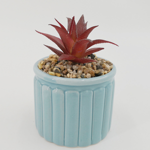 De alta calidad de tamaño de cerámica vidriada <span class=keywords><strong>cactus</strong></span> suculentas maceta de flores para decoración de escritorio - Product Image 1