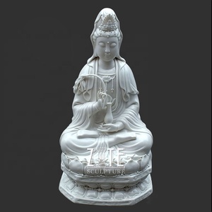 รูปปั้นพระโพธิสัตว์กวน<span class=keywords><strong>อิ</strong></span><span class=keywords><strong>ม</strong></span> พระแ<span class=keywords><strong>ม</strong></span>่มารดาแห่งความเมตตา ทำจากหินอ่อนสีขาวธรร<span class=keywords><strong>ม</strong></span>ชาติ จากไต้หวัน - Product Image 6