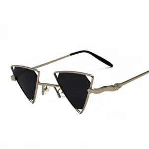 2020 Hot Sell Gothic Steampunk Women Sunglasses Triangle Weird Funny Metal Frame Tinted Glasses 890