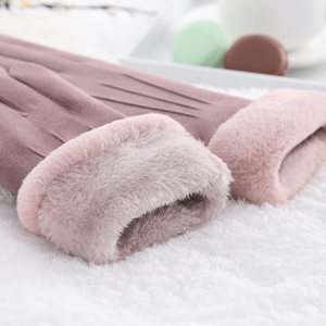 Kızlar için sıcak satış maskeli balo elbiseleri polar dokunmatik ekran kadınlar kış moda eldiven