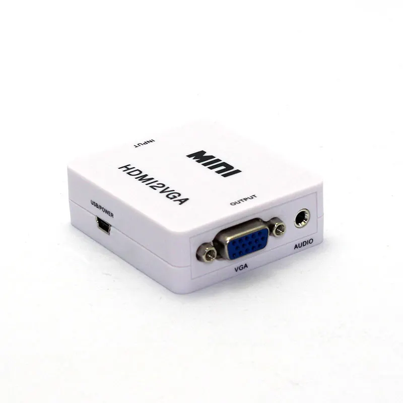 HDMI to VGA Converter 1080P 60Hz VGA Output mini HDMI to VGA with audio for PC laptop to HDTV Projector