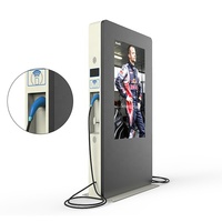 Máquina publicitaria de reproductor de publicidad LCD de pie de suelo exterior de 55 pulgadas con carga EV
