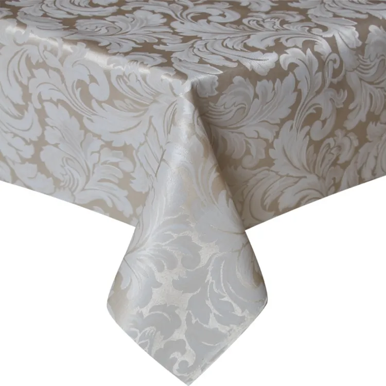 Bán Buôn Tùy Chỉnh Bảng Vải Polyester Jacquard Khăn Trải Bàn Damask Bảng Linen Không Thấm Nước Hình Chữ Nhật Bảng Bìa