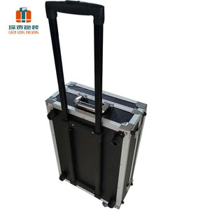 Built-in Three Aluminum Tie Rod 2" Universal Wheel Draw-bar Box Custom Portable Black <strong>Square</strong> Fireproof Board Case <strong>Tool</strong> - Product Image 6