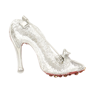 Broche de chaussure <span class=keywords><strong>à</strong></span> talons hauts en cristal entièrement incrusté plaqué <span class=keywords><strong>or</strong></span> de créateur de mode, <span class=keywords><strong>épingle</strong></span> de sûreté - Product Image 6