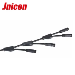 shenzhen jnicon communication equipment supplier 1 input 4 IP68 customized Waterproof M14 assembly solar Y branch connector