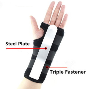 Muñequera Negra Transpirable y Duradera con Placa de Acero, Soporte de Protección y Recuperación de Lesiones, Talla Única Ajustable, BDE HEAL - Product Image 2