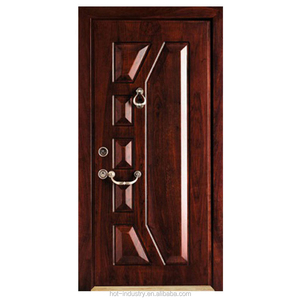 Porte d'entrée à simple feuille, modèle moderne, en acier et <span class=keywords><strong>pvc</strong></span>, prix de porte - Product Image 2