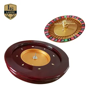 Rueda de ruleta americana de madera sólida de lujo de Casino de 22 pulgadas con marcador de bola