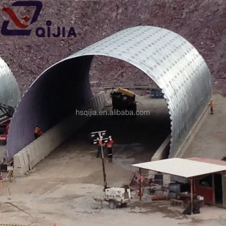 culvert under roads Special Type Corrugated metal tube multi plate pipe arch for the culvert and underpass