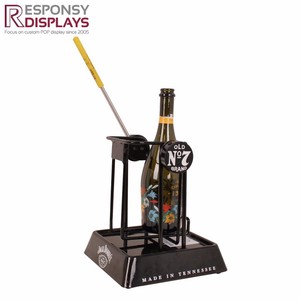 Porte-<span class=keywords><strong>bouteille</strong></span> de whisky en métal à levier de marque <span class=keywords><strong>Jack</strong></span> Daniel's présentoir d'alcool de comptoir moderne pour bar - Product Image 2