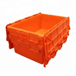 QS boîte emboîtée en plastique empilable caisse de rangement en plastique conteneur mobile boîte logistique nidification boîte en plastique avec couvercle à charnière