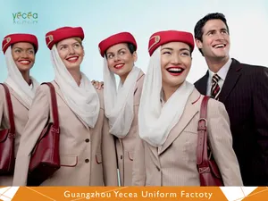 [All'ingrosso & Su Misura logo] HOT Anti-rughe Sexy Hostess EMIRATI ARABI UNITI uniformi del Sorvegliante di Volo Aereo