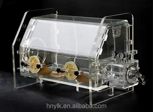 Laboratory clear acrylic vacuum glove box, clear acrylic box, lab vacuum glove box