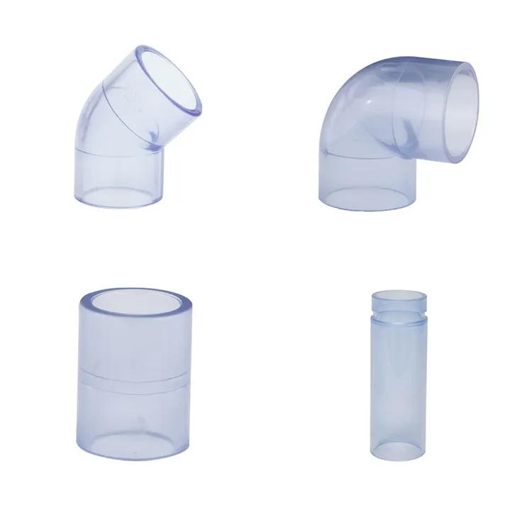 Transparent UPVC PVC Pipe Fitting Clear 75ミリメートル90 Degree Elbow