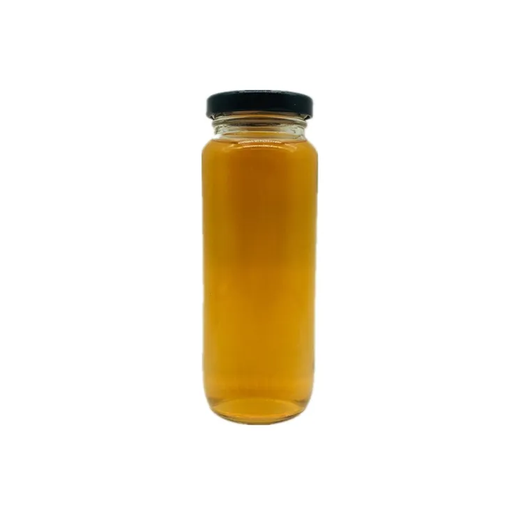 Tarro de cristal alto y delgado para mayonaise, tarro para beber de jugo de vidrio de 250ml