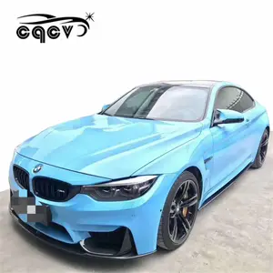 יפה CQCV סגנון גוף ערכת מתאים עבור BMW M3 M4 סיבי פחמן מול צד אחורי שפתיים שפתיים חצאיות אגף ספוילר אוטומטי כוונון חלקים