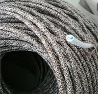 Fil couvert de tissu isolé en PVC et cuivre toronné de style vintage avec câble électrique flexible en tissu textile