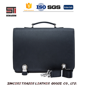 Fournisseur Chine haute classe d'affaires pu en cuir noir couleur porte-documents hommes <span class=keywords><strong>ordinateur</strong></span> portable de <span class=keywords><strong>serviette</strong></span> - Product Image 1
