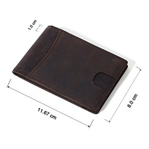 Mens portafoglio RFID Blocco Dei <span class=keywords><strong>Soldi</strong></span> blank clip con Sottile Tasca Frontale e Clip dei <span class=keywords><strong>soldi</strong></span> del raccoglitore di clip all'interno - Product Image 3