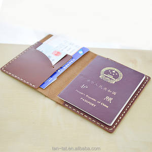 De alta calidad fácil de llevar genuino cuero pasaporte de la cubierta - Product Image 2