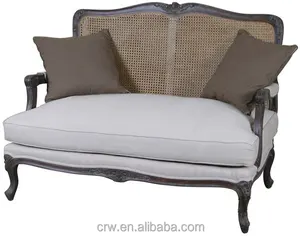 SF-4064 Große Nizza Luxus Zwei Sitzer Sofa Möbel mit Rattan Zurück