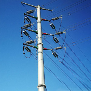 スリップジョイントまたはフランジ接続 110KV 220KV 熱間浸漬亜鉛メッキ電柱 電力線用電柱 - Product Image 4