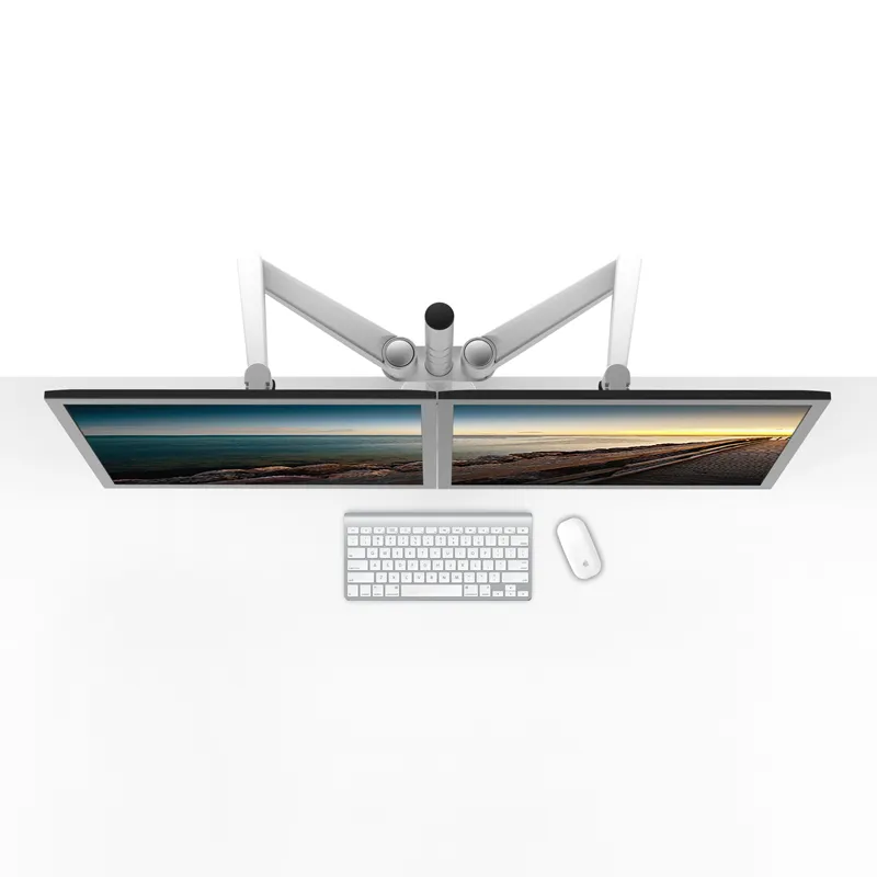 Upergo Aluminium Office Desktop Klem 360 Graden Roterende Verstelbare Lcd Stand Dual Monitor Arm Mount