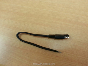 สีแดงและสีดำขั้วต่อ18AWG แบบ2แกนสายไฟตัวผู้ตัวเมียปั้นเป็นสายไฟสายไฟสายไฟ DC - Product Image 3