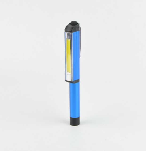 Магнитная светодиодная ручка с питанием от 3 батареек, алюминиевый карманный фонарь COB с COB матрицей, рабочее освещение на магните