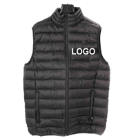 Chaleco Acolchado de Invierno para Hombre, Resistente al Viento y Transpirable, con Patrón a Cuadros, Cuello Mao, Cierre de Cremallera, Prenda Exterior Ecológica