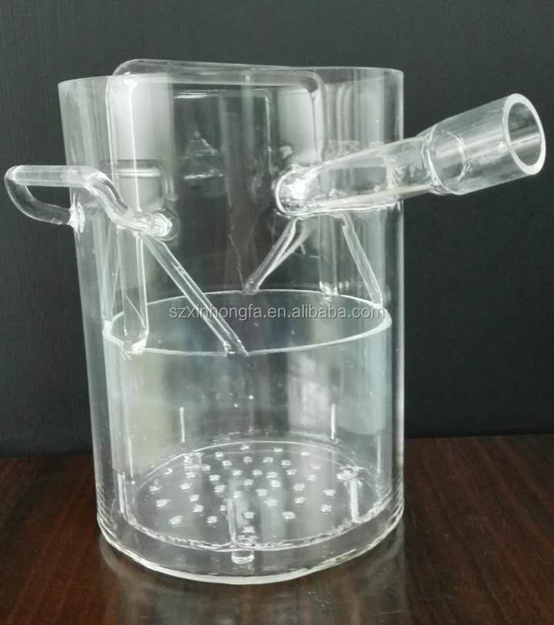 Термостойкий кварцевый стеклянный стакан с носиком