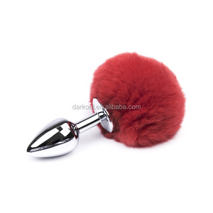 DN-026/S,M,L Size Beauty Short <strong>Tail</strong> <strong>Butt</strong> <strong>Plug</strong> Sex Toys Metal <strong>Cat</strong> <strong>Tail</strong> Anal <strong>Plug</strong> - Product Image 2