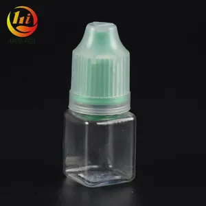 Chinese supplier 5 ml square bottles dropper sample plastic bottles 5ml PET