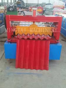 Machine de construction de panneaux de carreaux, machine <span class=keywords><strong>à</strong></span> modeler les carreaux de toit en métal, roulage <span class=keywords><strong>à</strong></span> froid <span class=keywords><strong>à</strong></span> l'arc - Product Image 4