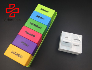2025 Athmedic Thực Phẩm Lớp <span class=keywords><strong>28</strong></span> Hàng Tuần 7 Ngày 4 Có Thể Tháo Rời Ngăn Kéo Thuốc Dispenser Tổ Chức Hộp Trường Hợp - Product Image 1
