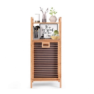 Extraíble de bambú cesta de lavandería de listones marco ahorro de espacio con <span class=keywords><strong>estante</strong></span> - Product Image 6
